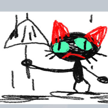 あめのなかコバヤシくん