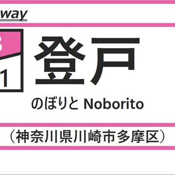 千羽鉄道/山京鉄道/登戸線/駅名標