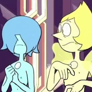 Blue and Yellow Pearls Naked