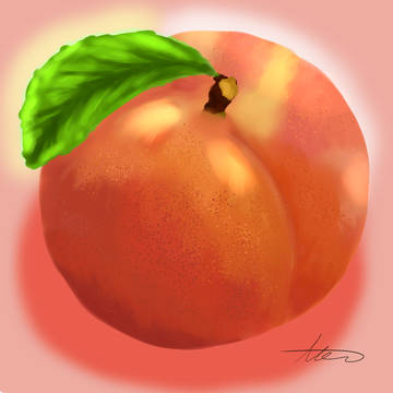 semi-realistic peach