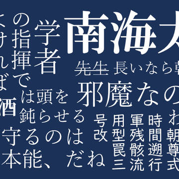 南海太郎朝尊文字詰めヘッダー画像