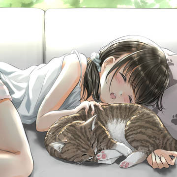 君と猫の日常 -お昼寝-