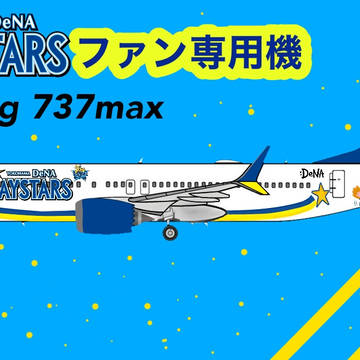 横浜DeNAベイスターズファン専用機Boeing737MAXvr