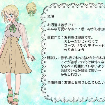 【ファン学2】モニカ臨海学校キャラシ【臨海学校】