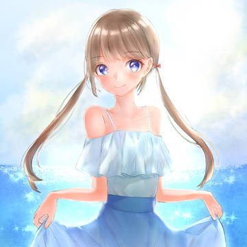 海辺の女の子