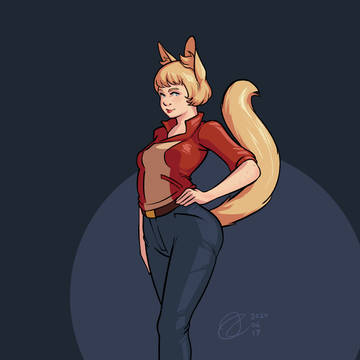 Kat posing