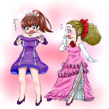 エレンとサラのドレス姿です。