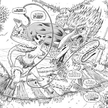 Melle K. against a Tengu yokai