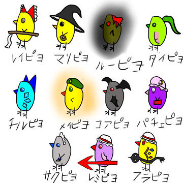 まめぴよ（主人公組+紅魔郷組）