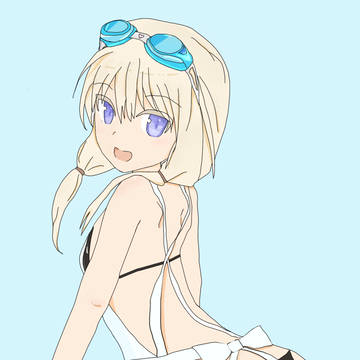水着エプロンのカーラちゃん(ゴーグル付き)