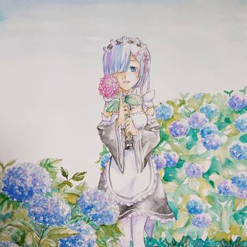 紫陽花と
