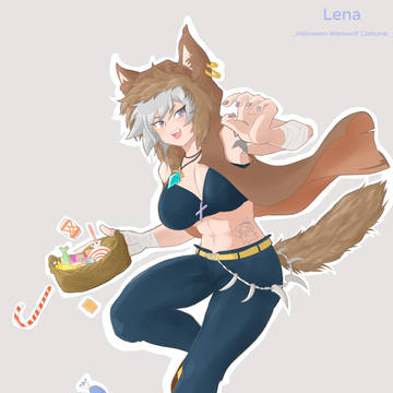 Lena_Halloween werewolf costume