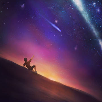 星空を
