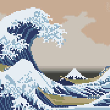 8bit 神奈川衝浪裏