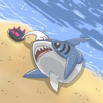 嫌われて泣くサメハダー