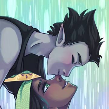 Kisses by the Waterfall
