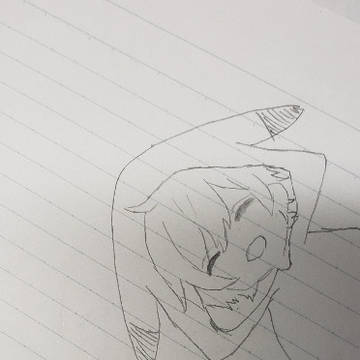 勉強ちゅーの落書きと、友達の画力((かわえぇ