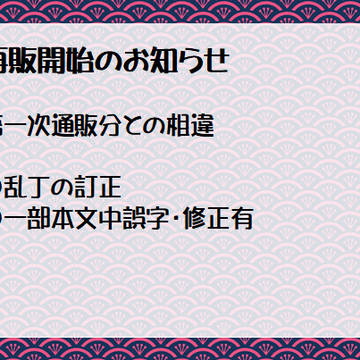 縁巌＋２１代目炎柱アンソロジー再販のお知らせ