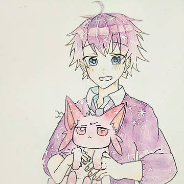 💜くんの誕生日に描いたイラスト