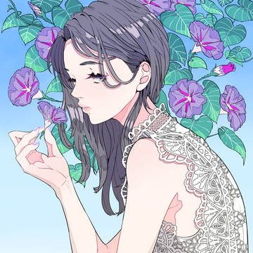 朝顔と