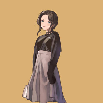 ロングスカート小女