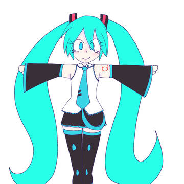 aa, t pose miku at her finest