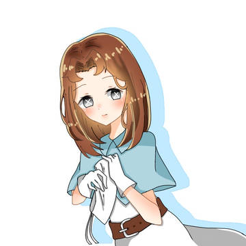 医師の髪下ろしたバージョン描いてみた