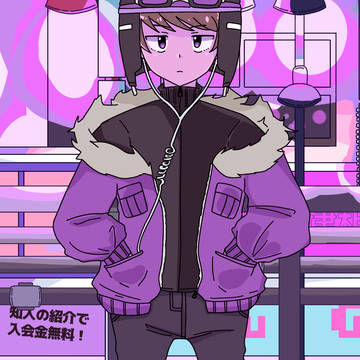 ネオン街にて