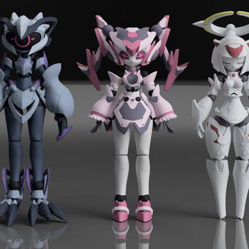 ポチンコフさんデザインのロボ娘ガレージキットシリーズ作るよ!