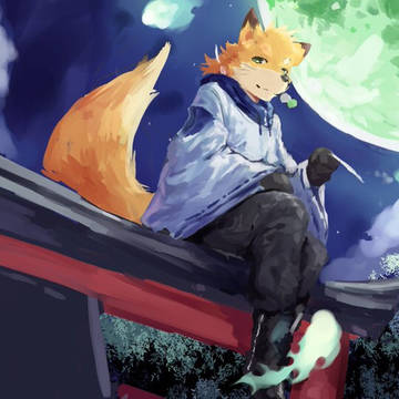 夜闇の狐