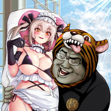 邪悪なMr.ダークハッチと金ちゃん抱き枕