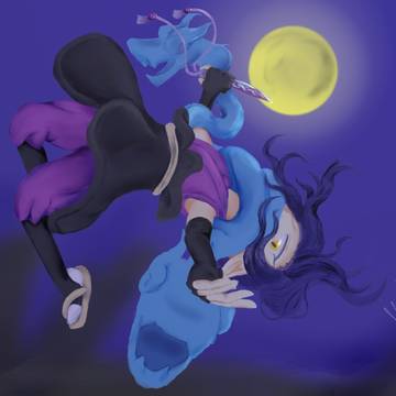 月の夜に蒼い蛇