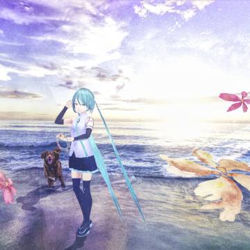 初音ミク 海辺にて