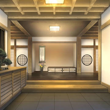 無料背景素材(和風玄関)
