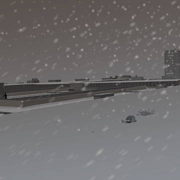 被雪淹没的城市