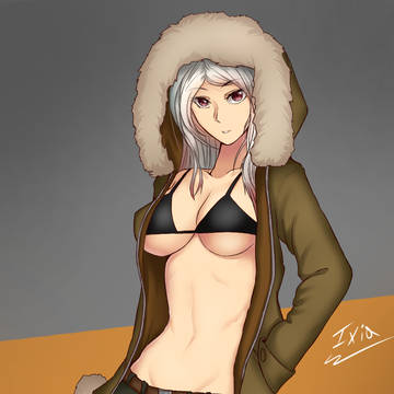 Gray hair woman