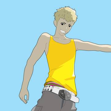 Ryuji kicking a tiny guy
