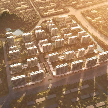 小区黄昏
