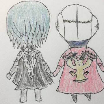 2人の後ろ姿