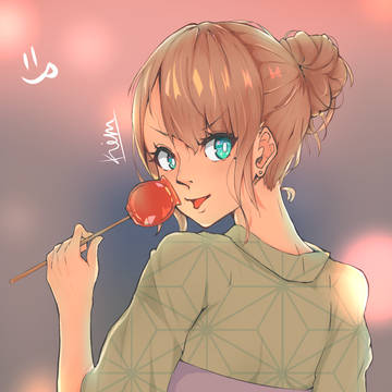 夏祭りと女の子