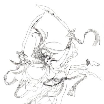 線画（モノクロ、アナログちょい加工）2019