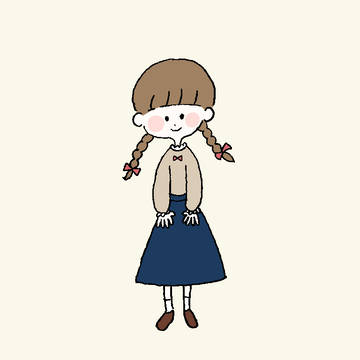 おさげのおんなのこ