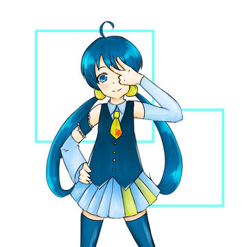青いアイドルちゃん