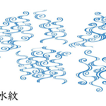 フリー素材　流水紋