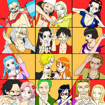 ONE PIECEキャラでハート絵
