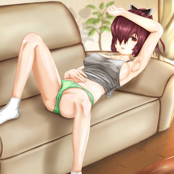 暑そうな目隠れ巨乳きりたん