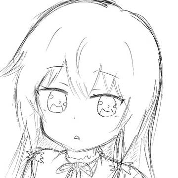 ソフィー・トワイライト（となりの吸血鬼さん）の下描き