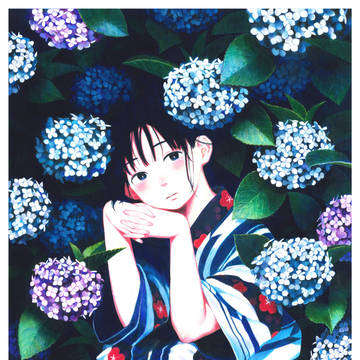 色鉛筆画　まえぶれ