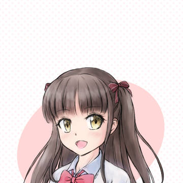 ツーサイドアップの女の子