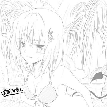 モモ　浜辺で誘惑